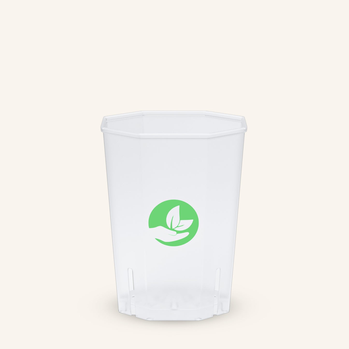 Doorzichtige vierkante plantenpot