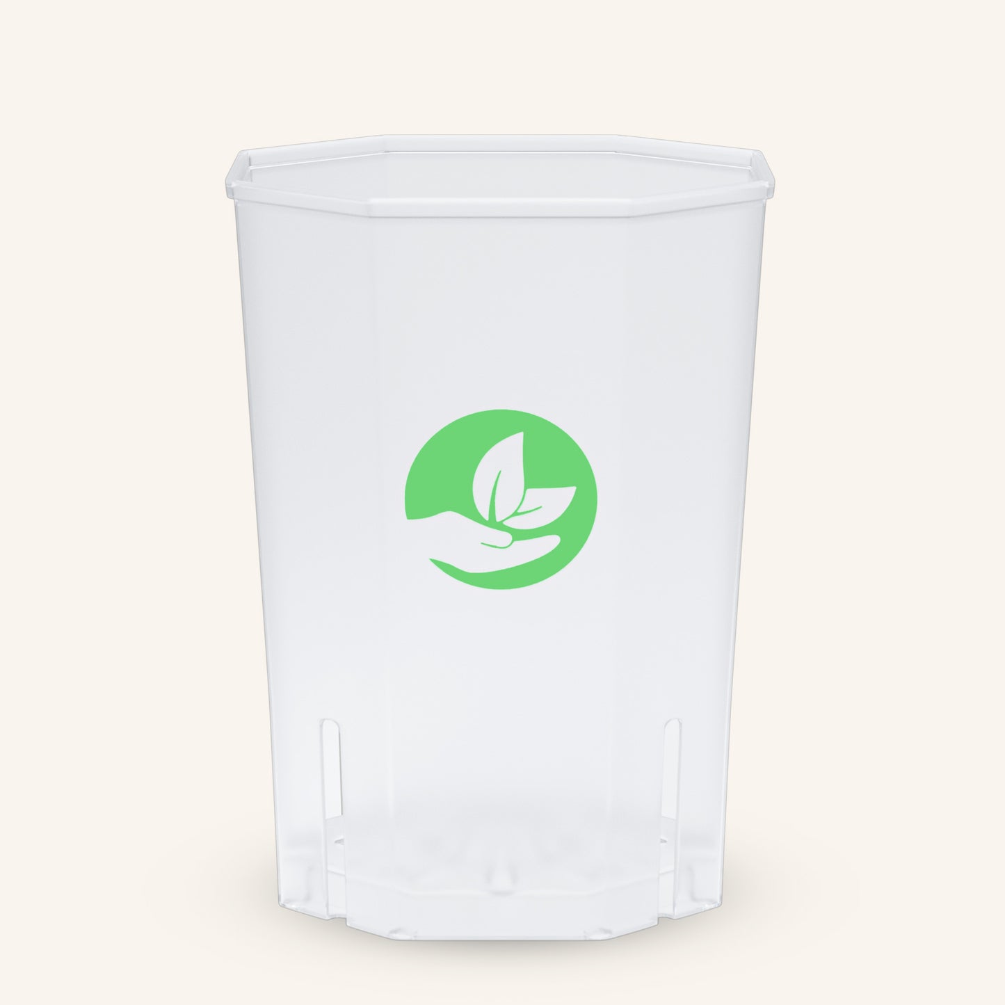 Doorzichtige vierkante plantenpot