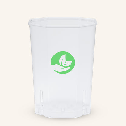 Doorzichtige vierkante plantenpot