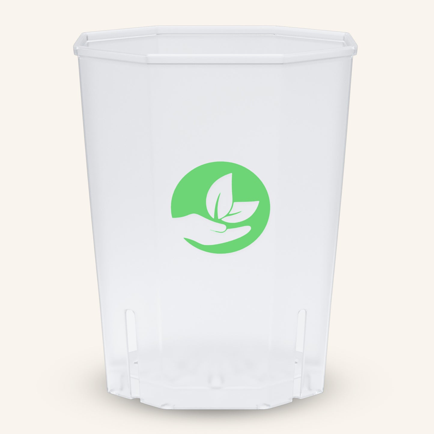 Doorzichtige vierkante plantenpot