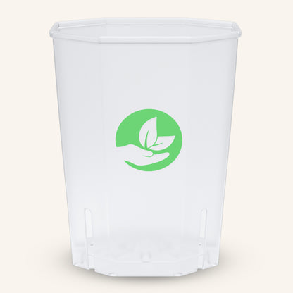 Doorzichtige vierkante plantenpot