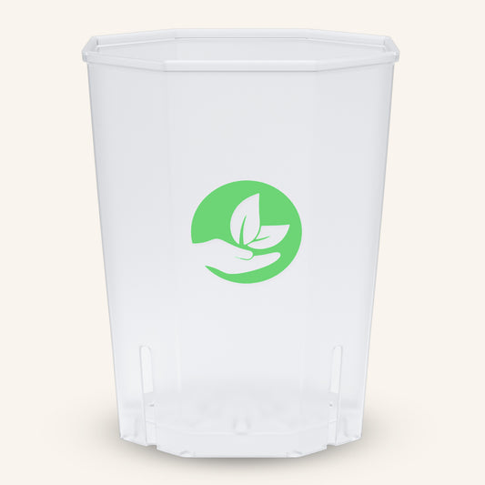 Doorzichtige vierkante plantenpot