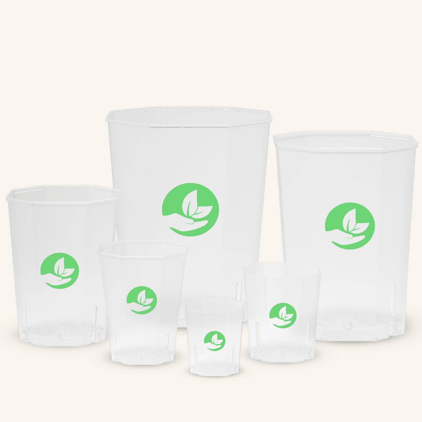 Doorzichtige vierkante plantenpot