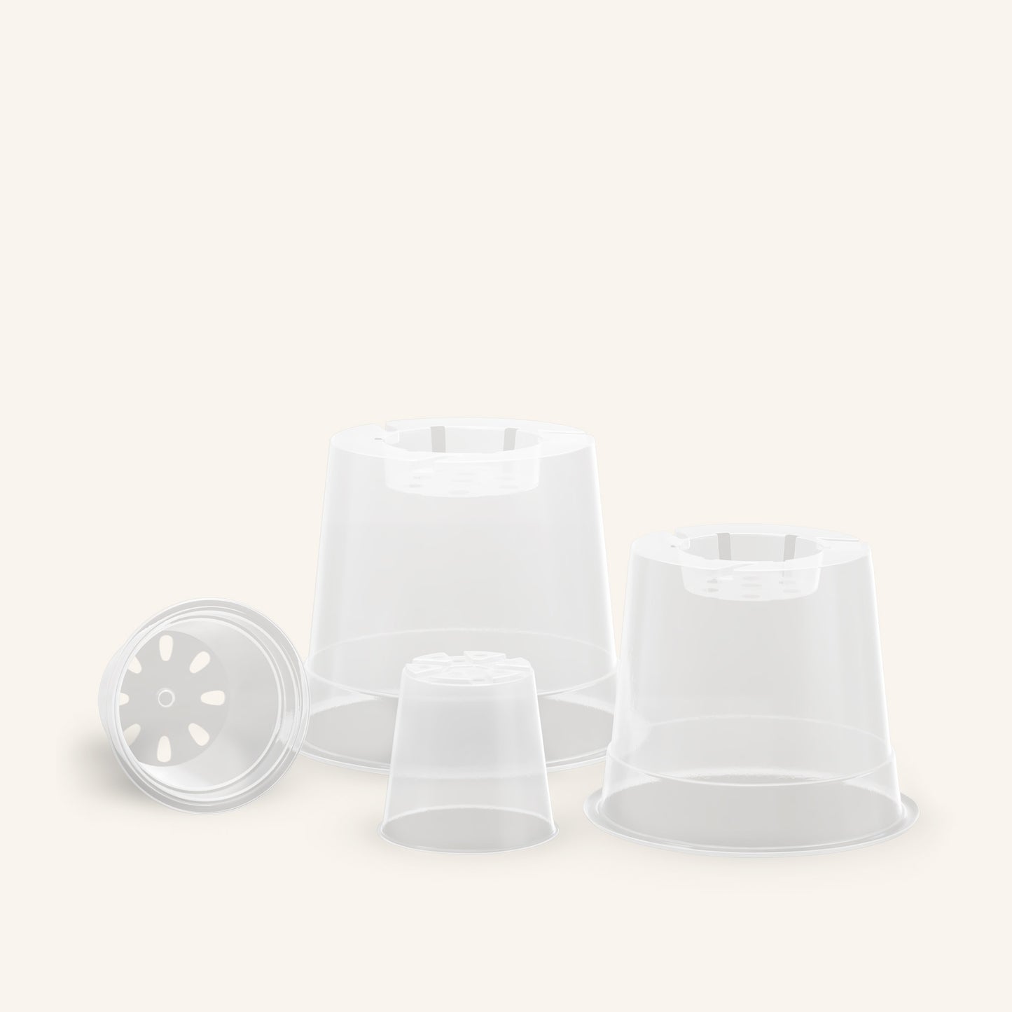 Doorzichtige plantenpot