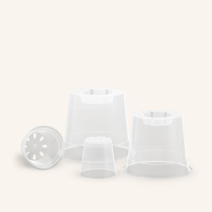 Doorzichtige plantenpot