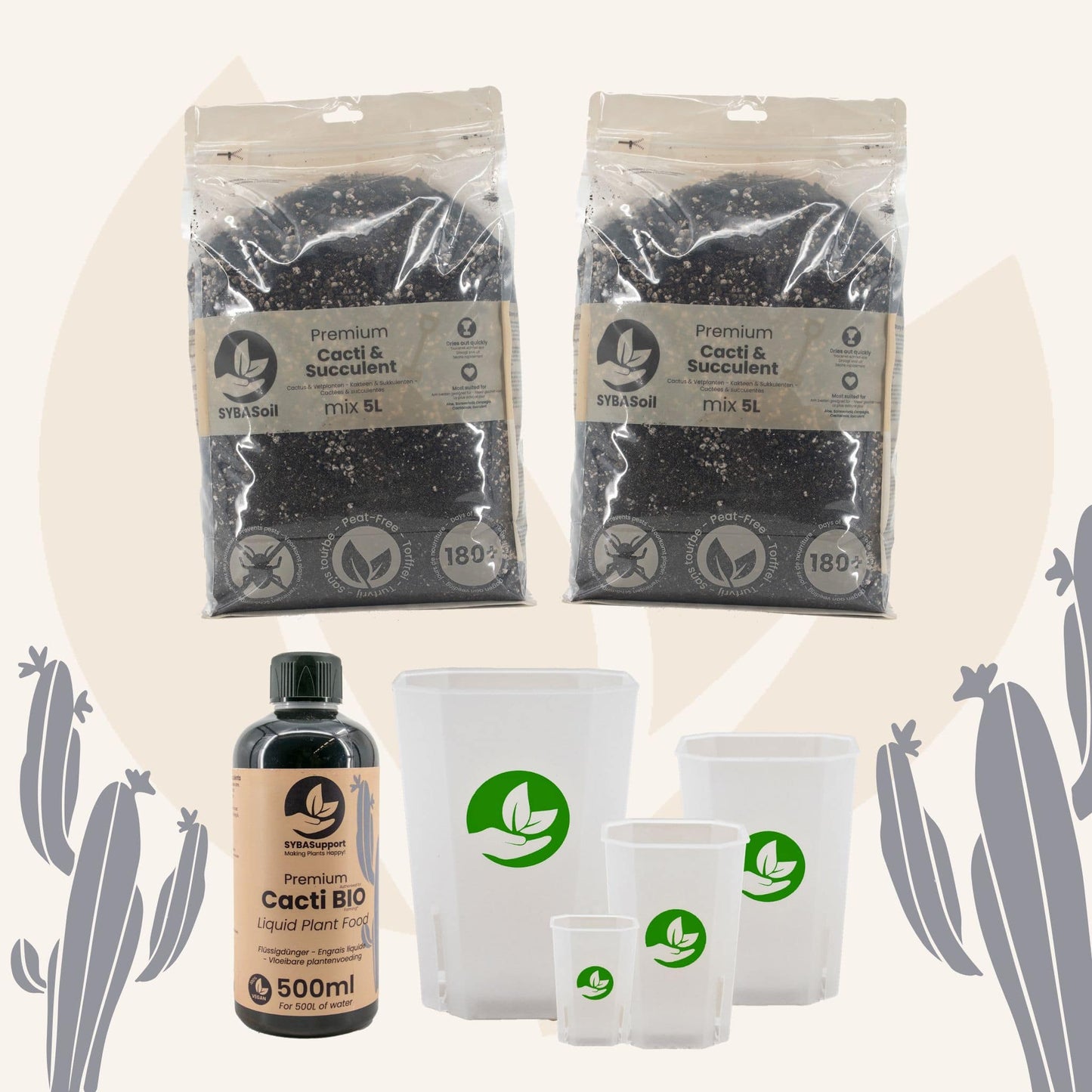 De Blije Cactus & Vetplant Startersbundel